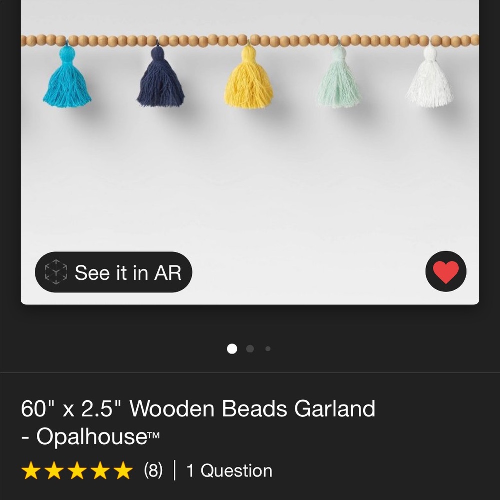 Opalhouse beaded garland. Like new in box.